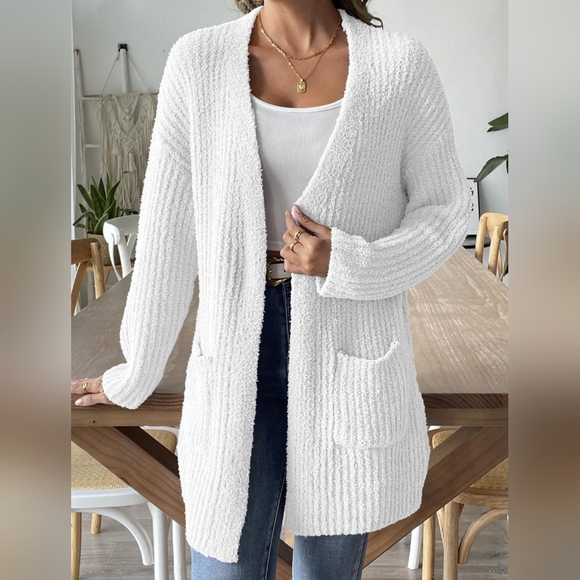 Remi Cozy Knit Cardigan  - White - Picture 4 of 5